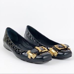 BCBGMAXARIA Embellished/Quilted Ballet Flats Sz 9B